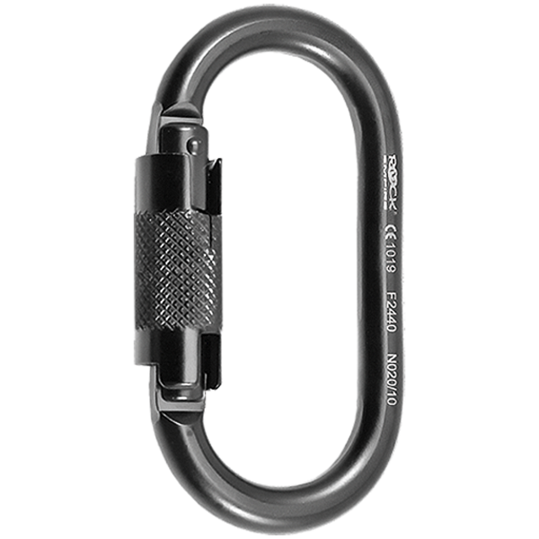 ROCK EMPIRE Steel Carabiner O KL-2T Black