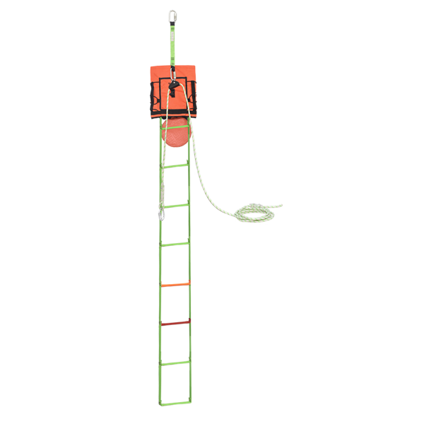 KRATOS FA7002906R EVA'LAD 2, Webbing rescue ladder, lg. 6 m, with integrated belaying system